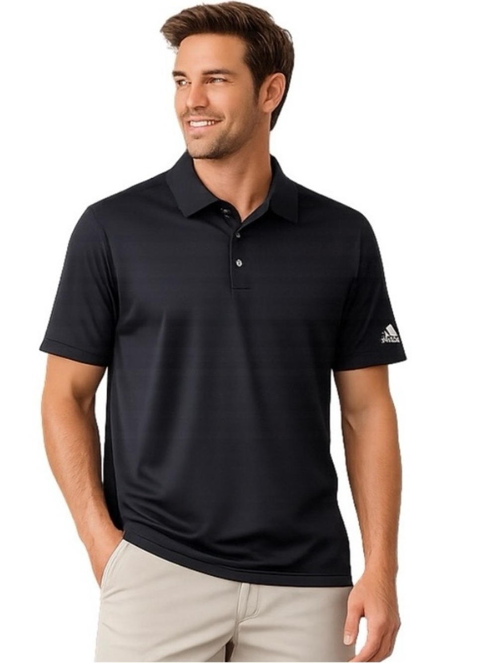 Adidas Puremotion Men’s Golf Polo Shirt Black Size Large NWOT